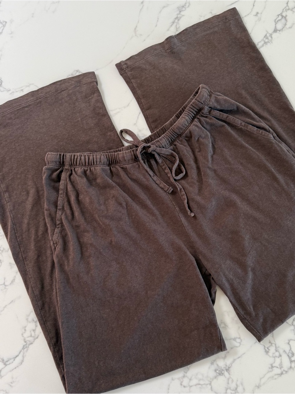Afends Jones Wide Leg Cotton / Hemp Pant - Coffee - Size Small - Picture 2 of 9